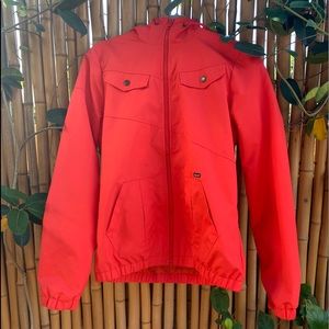 Red Volcom rain coat/ wind breaker